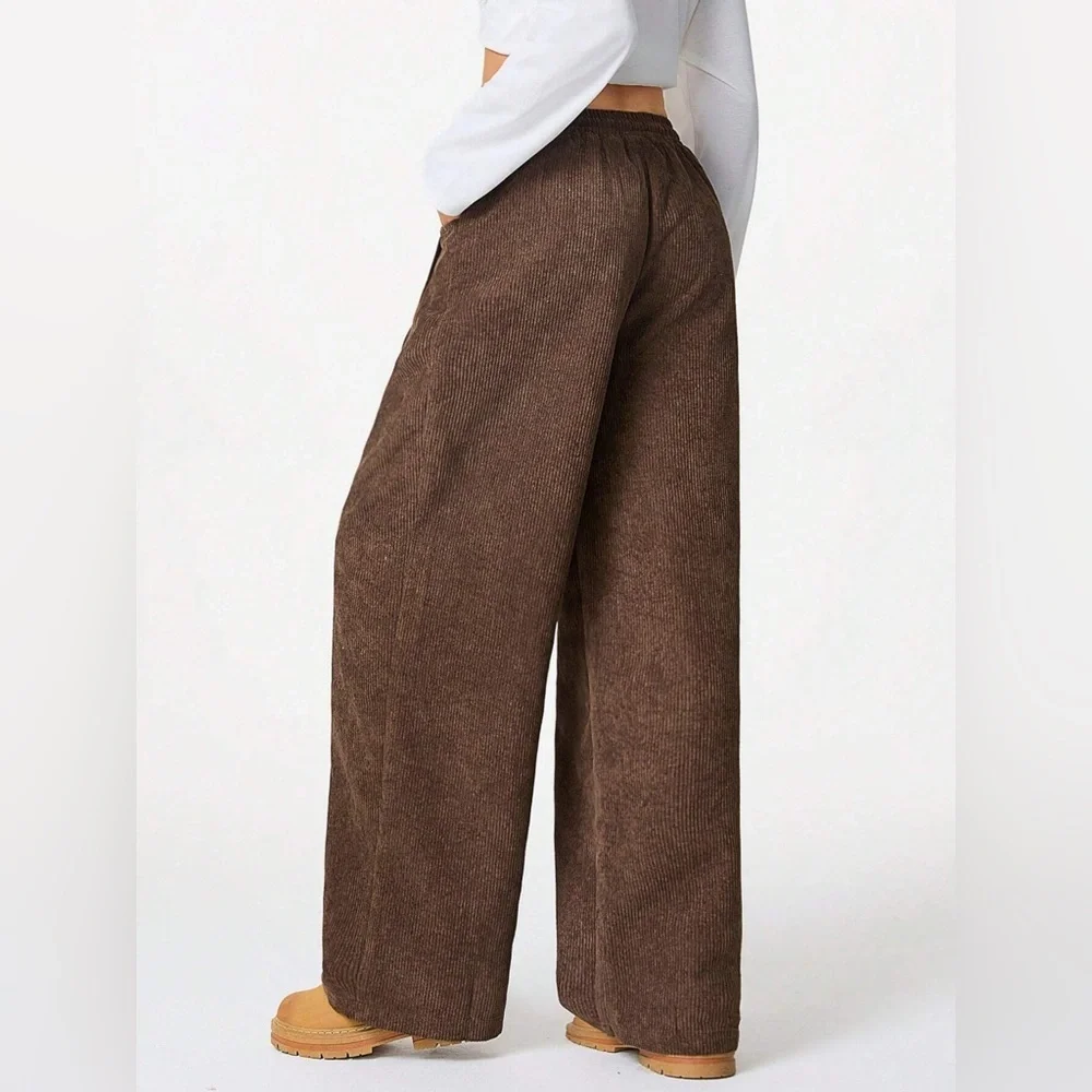 Wide Leg Drawstring Pants - Picture 2 of 12